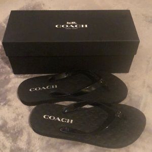 Coach abbigail rubber flip flop black